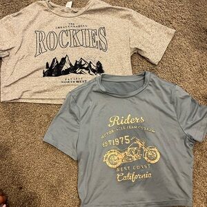 2 cropped shirts